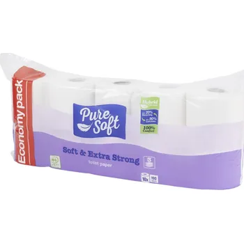 Toaletní papír Pure Soft Toaletní papír Soft & Extra Strong 10 ks