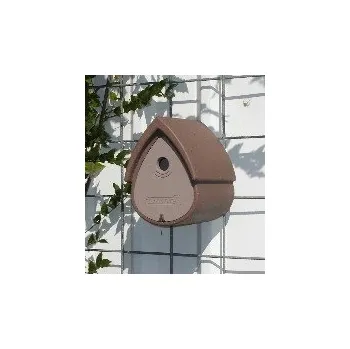 Hnízdní budka Ptačí budka 1MR na zeď otvor 32 mm hnědo světlě hnědá