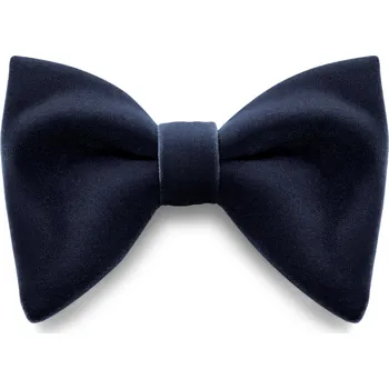 Motýlek Kleos | Tmavě modrý vázaný sametový povislý motýlek - Trendhim