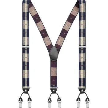 Kšandy Vexel | Námořnicky modré šle s&nbsp;károvaným vzorem - Trendhim