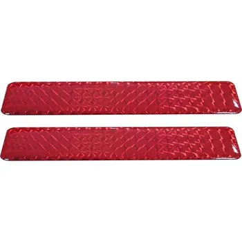 Příslušenství osvětlení automobilu 3D odrazka 2,5x7 cm červená, samolepící - 2ks