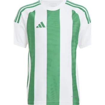 Dětský fotbalový dres adidas Striped 24 bílá/zelená (116)