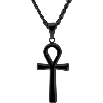 Náhrdelník Černý náhrdelník s přívěskem Ankh - Lucleon