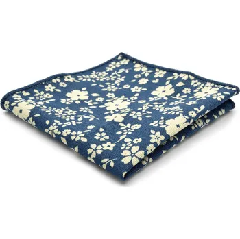 Modro-bílý květinový kapesníček do saka - Tailor Toki