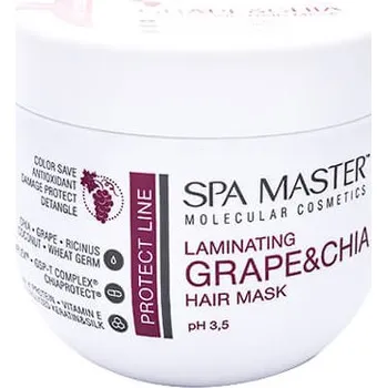 Vlasová regenerace Spa Master Laminating mask laminovací maska na vlasy s hrozny a chia 3,5pH 500 ml