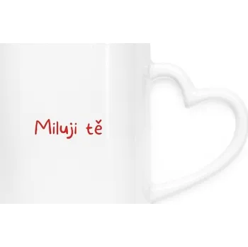 Pánské tričko Hrnek srdce s potiskem Miluji tě