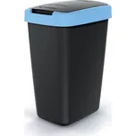 Odpadkový koš s barevným víkem, 12 l, modrá / černá