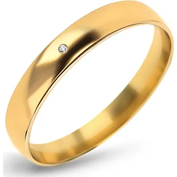 Prsten Dámsky prstýnek s diamantem pro štěstí 3mm IZOB015BR + dárkové balení LUXUS zdarma