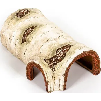 Dekorace do terária ReptiZoo Skrýš kmen topolu M (19,5x11,5x7,1cm)