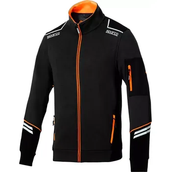 Sparco Bunda Full Zip TECH S Tmavá šedá / Zářivě oranžová