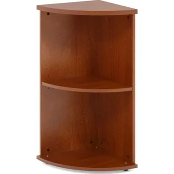 Policová skříň Nízká rohová skříň Impress 37 x 37 x 80 cm, tmavý ořech