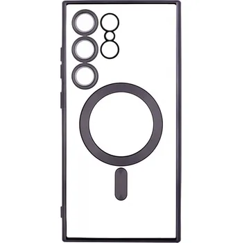 Pouzdro na mobilní telefon Pouzdro BACK WG Magic Eye MagSafe pro Samsung Galaxy S24 Ultra 5G Black Transparent
