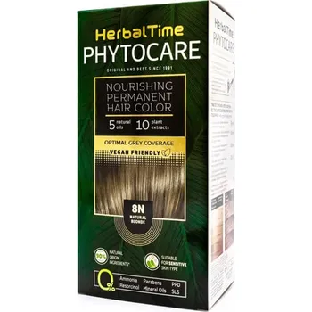 Barva na vlasy Herbal Time Phytocare permanentní barva na vlasy natural Vegan 8N natural blond 130 ml