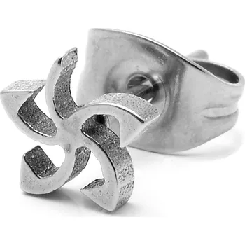 Náušnice Sentio | Náušnice tribal z&nbsp;nerezové oceli stříbrné barvy - Lucleon