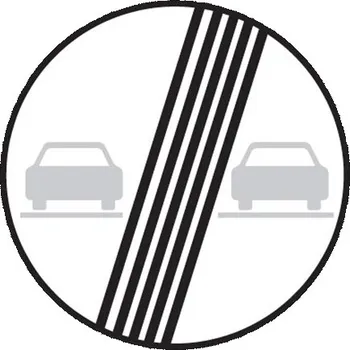 Dopravní značka Dopravní značka B21b - Konec zákazu předjíždění - Standardní kruh 700mm