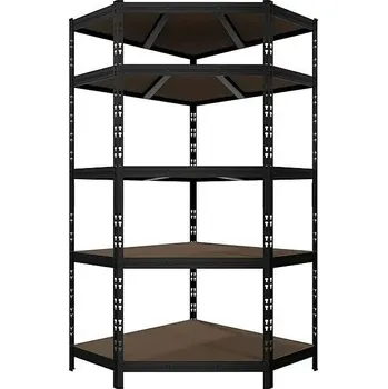 Dílenský regál Regalux Vysokozátěžový regál rohový, 180 × 75 × 45 cm, nosnost police: 200 kg