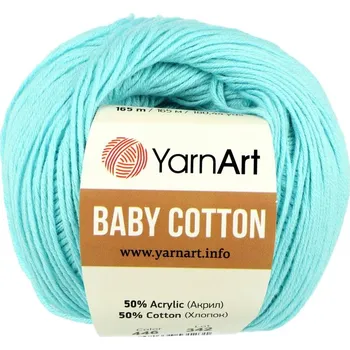 Galanterie YarnArt Baby Cotton 446 azúrově modrá