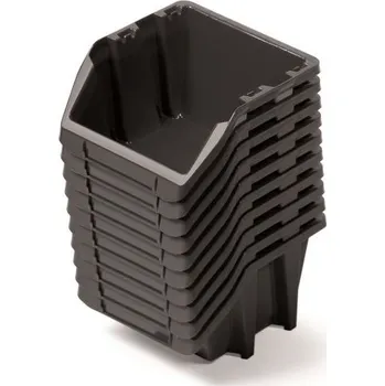 Úložný box Sada 10 úložných boxů 11,8 × 9,8 × 7 cm černá