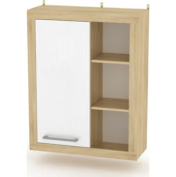regál Vomaks unit, s.r.o. MG-1-2 Závěsná vitrína Zvolte barvu:: dub sonoma + bílá