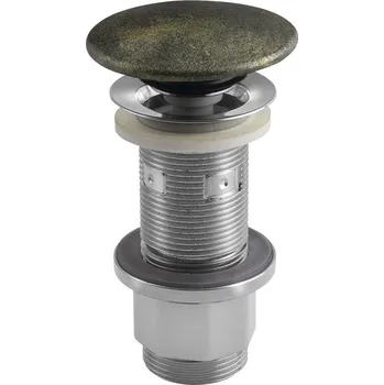 Umyvadlová výpust 5/4“, click-clack, betonová zátka, zlato