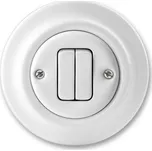ABB Decento vypínač č.6+6 dvojitý bílá 3559K-C52345 porcelán