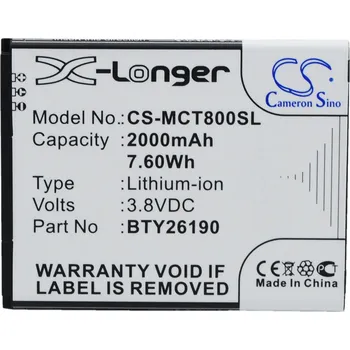 Baterie k notebooku Baterie Cameron Sino CS-MCT800SL za Mobistel BTY26190 - neoriginální