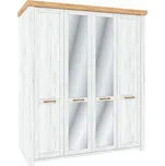 Věšáková skříň Q, dub craft zlatý/dub craft bílý, SUDBURY