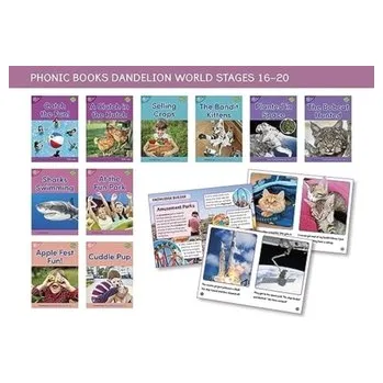 Učebnice Phonic Books Dandelion World Stages 16-20 ('tch' and 've', two-syllable words, suffixes -ed and -ing and 'le') - Phonic Books
