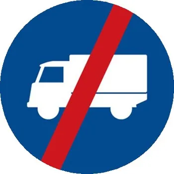 Dopravní značka Dopravní značka C12b - Konec přikázaného jízdního pruhu - Standardní kruh 700mm