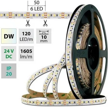 LED páska CCT LED pásek McLED 24V teplá+studená bílá š=10mm IP20 19,2W/m 120LED/m SMD3527 ML-127.632.60.2