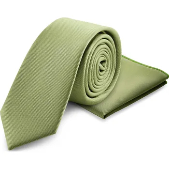 Kravata Sada světle zelené kravaty a kapesníčku do saka - Trendhim