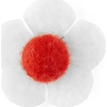 Bílý a červený květ do klopy - Warren Asher