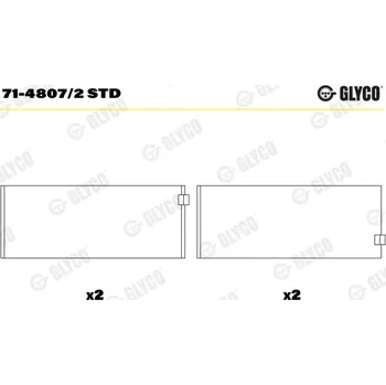 Ojnice GLYCO Ojniční ložisko 7148072STD