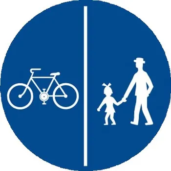 Dopravní značka Dopravní značka C10a - Stezka pro chodce a cyklisty - Standardní kruh 700mm