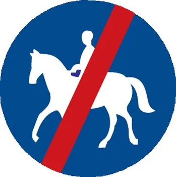 Dopravní značka Dopravní značka C11b - Konec stezky pro jezdce na zvířeti - Standardní kruh 700mm