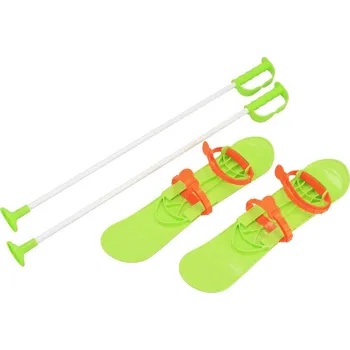 Sjezdové lyže Dětské lyže s vázáním a holemi Baby Mix BIG FOOT 42 cm zelené