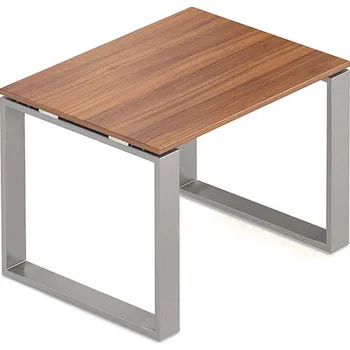 Konferenční stolek Konferenční stolek Creator 80 x 60 cm, šedá podnož, ořech