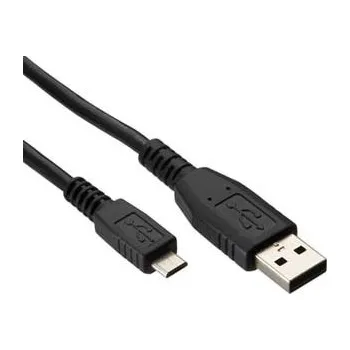 Datový kabel USB kabel (2.0), USB A samec - microUSB samec, 1.8m, černý