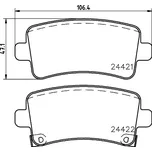 HELLA PAGID Sada brzdových destiček, kotoučová brzda 8DB355012991