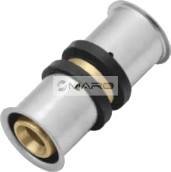 rozdělovač topení KAN-therm Spojka lisovací 17 x 2,0 mm, profil TH, mosaz, 1009042028