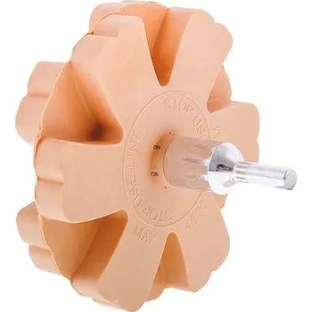 Příslušenství k brusce Carmotion Gumový kotouč pro odstranění zbytků lepidla a fólií na vrtačku, vroubkovaný|