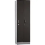 Dřevěná šatní skříňka Visio LUX - 2 oddíly, 60 x 42 x 190 cm, antracit
