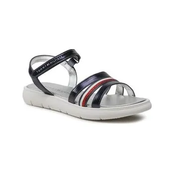 Dámské sandále Sandály Tommy Hilfiger Stripes Velcro T4A2-32771-1372 S Tmavomodrá 38