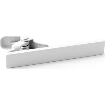 Spona na kravatu Krátká bílá kravatová spona - Warren Asher