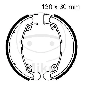 Brzda pro motocykl Sada brzdových čelistí EBC H310 včetně pružin HONDA CB 250 Two Fifty 1992-2002