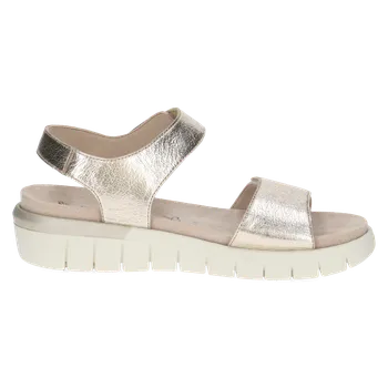 Dámské sandále CAPRICE Dámské kožené platinové sandále 9-28701-42-959-255 Velikost 40
