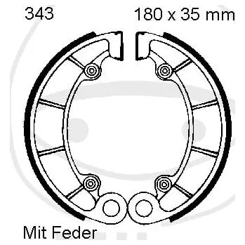 Brzda pro motocykl STANDARDNÍ BRZDOVÉ ČELISTI HONDA TRX 500 FM 2005-2013