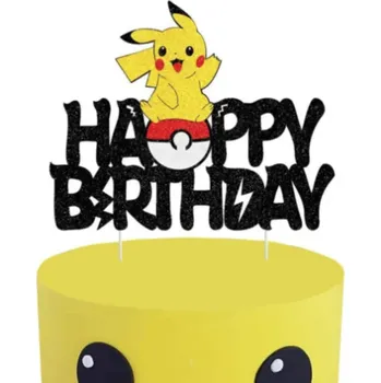 Party dekorace Narozeninová dekorace na dort a muffiny s motivem Pokémon Motiv: Varianta E