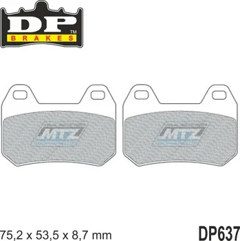 Brzdová destička BRZDOVÉ DESTIČKY BMW VZADU DP637