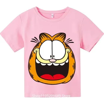 Dívčí tričko Čína Dětské bavlněné tričko - Garfield Barva: Růžová, Velikost: 100/4 roky